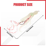 Maxbell Squid Fishing Lure Freshwater Realistic Lake Gift with Sharp Hooks Soft Lure Luminous White