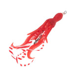 Maxbell Squid Fishing Lure Freshwater Realistic Lake Gift with Sharp Hooks Soft Lure Fluorescent Red