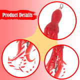 Maxbell Squid Fishing Lure Freshwater Realistic Lake Gift with Sharp Hooks Soft Lure Fluorescent Red