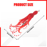 Maxbell Squid Fishing Lure Freshwater Realistic Lake Gift with Sharp Hooks Soft Lure Fluorescent Red