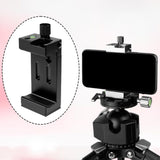 Maxbell Phone Stand for Tripod Hot Shoe Light Mount Clip for Office Living Room Home Black