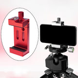 Maxbell Phone Stand for Tripod Hot Shoe Light Mount Clip for Office Living Room Home Red