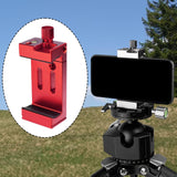 Maxbell Phone Stand for Tripod Hot Shoe Light Mount Clip for Office Living Room Home Red