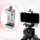 Maxbell Phone Stand for Tripod Hot Shoe Light Mount Clip for Office Living Room Home Gray