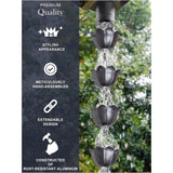Maxbell Lotus Rain Chain for Gutters Rainwater Catcher Chain for Garden Outdoor Yard Tin Color
