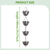 Maxbell Lotus Rain Chain for Gutters Rainwater Catcher Chain for Garden Outdoor Yard Tin Color