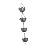 Maxbell Lotus Rain Chain for Gutters Rainwater Catcher Chain for Garden Outdoor Yard Tin Color