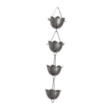 Maxbell Lotus Rain Chain for Gutters Rainwater Catcher Chain for Garden Outdoor Yard Tin Color