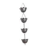 Maxbell Lotus Rain Chain for Gutters Rainwater Catcher Chain for Garden Outdoor Yard Tin Color