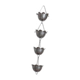 Maxbell Lotus Rain Chain for Gutters Rainwater Catcher Chain for Garden Outdoor Yard Tin Color