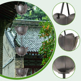 Maxbell Lotus Rain Chain for Gutters Rainwater Catcher Chain for Garden Outdoor Yard Tin Color