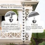 Maxbell Lotus Rain Chain for Gutters Rainwater Catcher Chain for Garden Outdoor Yard Tin Color