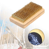 Maxbell Snowboard Waxing Brush Trip Maintenance Tool for Wax Removal Cleaning Adults Copper