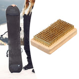 Maxbell Snowboard Waxing Brush Trip Maintenance Tool for Wax Removal Cleaning Adults Copper