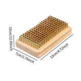 Maxbell Snowboard Waxing Brush Trip Maintenance Tool for Wax Removal Cleaning Adults Copper