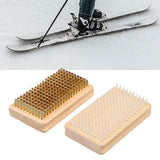 Maxbell Snowboard Waxing Brush Trip Maintenance Tool for Wax Removal Cleaning Adults Copper