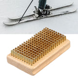 Maxbell Snowboard Waxing Brush Trip Maintenance Tool for Wax Removal Cleaning Adults Copper