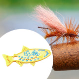 Maxbell Fly Tying Tool Supplies Compact Replacement Equipment Fly Tying Hackle Gauge Yellow