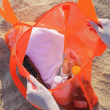 Maxbell Shower Tote Bag Sturdy Summer Beach Travel Bag for Summer Essentials College Orange