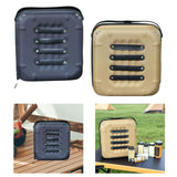 Maxbell Seasoning Bottle Storage Bag Cooking Utensil Holder for Picnic Camping Beach Black