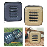 Maxbell Seasoning Bottle Storage Bag Cooking Utensil Holder for Picnic Camping Beach Black