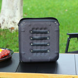 Maxbell Seasoning Bottle Storage Bag Cooking Utensil Holder for Picnic Camping Beach Black