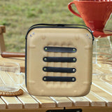 Maxbell Seasoning Bottle Storage Bag Cooking Utensil Holder for Picnic Camping Beach Khaki