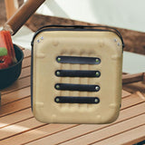 Maxbell Seasoning Bottle Storage Bag Cooking Utensil Holder for Picnic Camping Beach Khaki