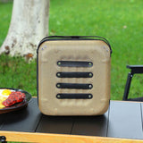 Maxbell Seasoning Bottle Storage Bag Cooking Utensil Holder for Picnic Camping Beach Khaki