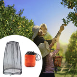 Maxbell Bug Bee Face Mesh Cover with Carry Bag Soft for Travel Walking Hiking Black A