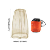 Maxbell Bug Bee Face Mesh Cover with Carry Bag Soft for Travel Walking Hiking Yellow S