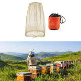 Maxbell Bug Bee Face Mesh Cover with Carry Bag Soft for Travel Walking Hiking Yellow L