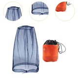 Maxbell Bug Bee Face Mesh Cover with Carry Bag Soft for Travel Walking Hiking Navy S
