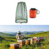 Maxbell Bug Bee Face Mesh Cover with Carry Bag Soft for Travel Walking Hiking Green L