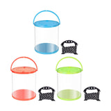 Maxbell Collapsible Bucket Water Container with Rope Hiking Camping Fish Lure Bucket Blue 7L 21x22cm