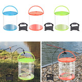 Maxbell Collapsible Bucket Water Container with Rope Hiking Camping Fish Lure Bucket Blue 7L 21x22cm