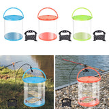 Maxbell Collapsible Bucket Water Container with Rope Hiking Camping Fish Lure Bucket Blue 7L 21x22cm
