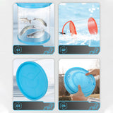 Maxbell Collapsible Bucket Water Container with Rope Hiking Camping Fish Lure Bucket Blue 7L 21x22cm
