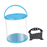 Maxbell Collapsible Bucket Water Container with Rope Hiking Camping Fish Lure Bucket Blue 7L 21x22cm