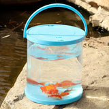Maxbell Collapsible Bucket Water Container with Rope Hiking Camping Fish Lure Bucket Blue 7L 21x22cm