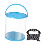 Maxbell Collapsible Bucket Water Container with Rope Hiking Camping Fish Lure Bucket Blue 11L 25x28cm