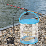 Maxbell Collapsible Bucket Water Container with Rope Hiking Camping Fish Lure Bucket Blue 11L 25x28cm