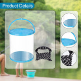 Maxbell Collapsible Bucket Water Container with Rope Hiking Camping Fish Lure Bucket Blue 11L 25x28cm
