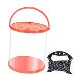 Maxbell Collapsible Bucket Water Container with Rope Hiking Camping Fish Lure Bucket Orange 7L 21x22cm