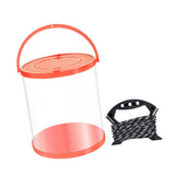 Maxbell Collapsible Bucket Water Container with Rope Hiking Camping Fish Lure Bucket Orange 7L 21x22cm