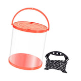 Maxbell Collapsible Bucket Water Container with Rope Hiking Camping Fish Lure Bucket Orange 7L 21x22cm