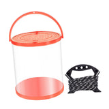 Maxbell Collapsible Bucket Water Container with Rope Hiking Camping Fish Lure Bucket Orange 11L 25x28cm