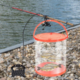 Maxbell Collapsible Bucket Water Container with Rope Hiking Camping Fish Lure Bucket Orange 11L 25x28cm