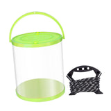 Maxbell Collapsible Bucket Water Container with Rope Hiking Camping Fish Lure Bucket Green 7L 21x22cm