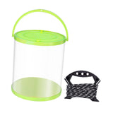 Maxbell Collapsible Bucket Water Container with Rope Hiking Camping Fish Lure Bucket Green 7L 21x22cm